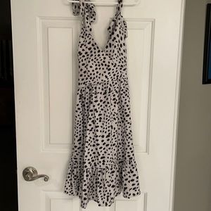 Black and white polka dot dress